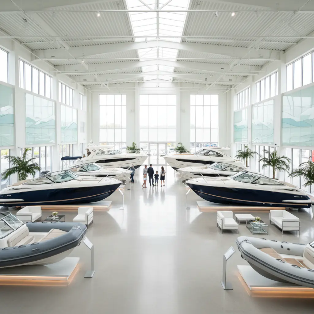 Intérieur du showroom Carrick Ridge à Bordeaux